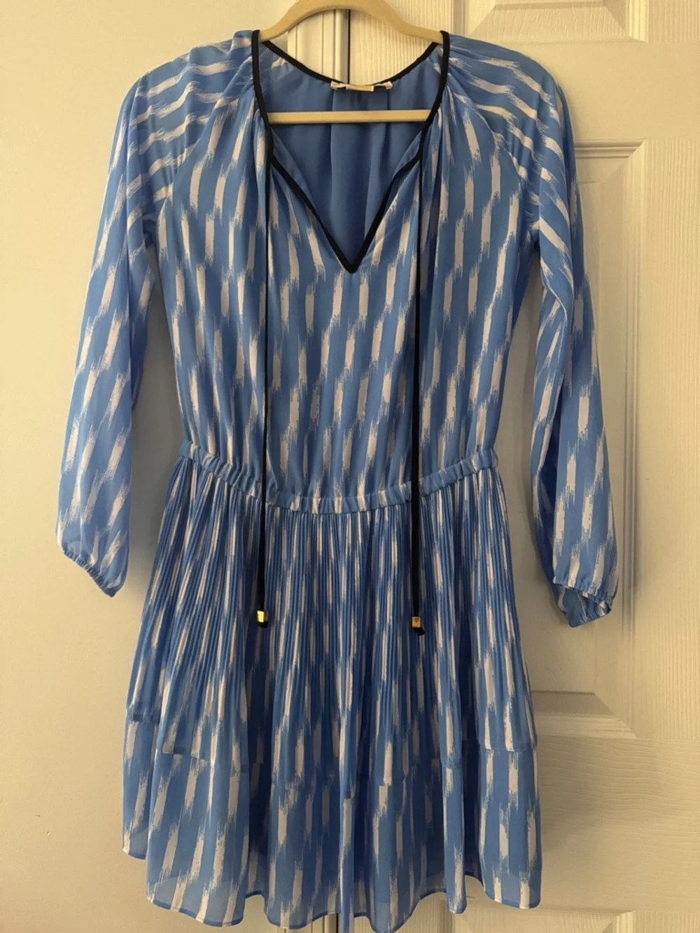 Michael Kors Periwinkle Blue Floral-Lined Dress